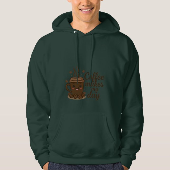 Coffee Lover Hoodie | Cozy Coffee Vibes (Front)