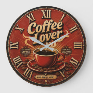 Coffee Lover Large Clock