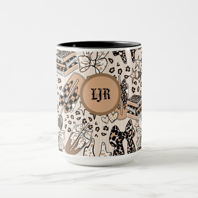 Coffee Lover Leopard Print Mug (Center)