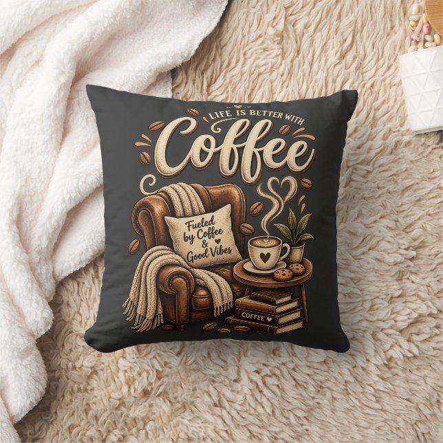 Coffee Lover – Life Is Better With Coffee Cushion (Blanket)