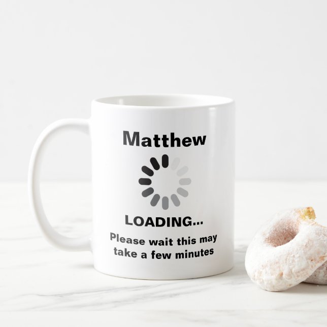 Coffee Lover Loading ...Personalized Coffee Mug (With Donut)
