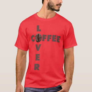 Coffee Lover Minimalist Bean Design funny T-Shirt