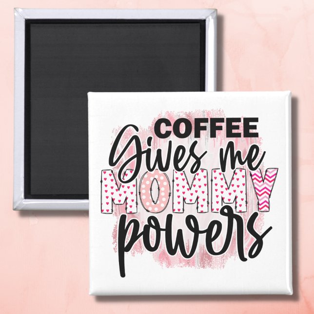Coffee lover mum sayings pink trendy gifts magnet (Creator Uploaded)