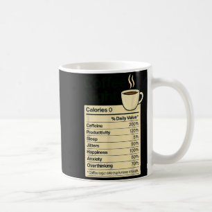 Coffee Lover Night Funny Nutrition Facts Costume F Coffee Mug