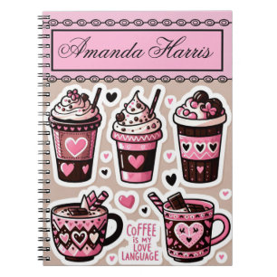 coffee lover personalised notebook