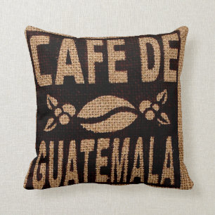 COFFEE LOVER PILLOWS, BURLAP COFFEE BAG CUSHION