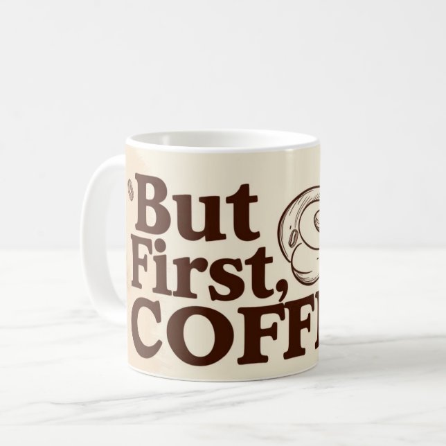 Coffee Lover poster steam swirls Mug (Front Left)