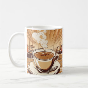 Coffee Lover Retro Diner Steamy Cup Gift for Baris
