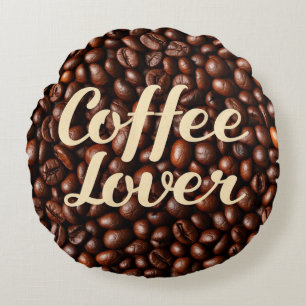 Coffee Lover Round Cushion