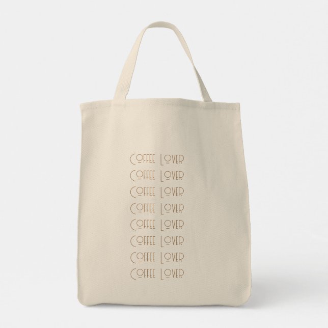 Coffee Lover Tote or Shopping Bag (Back)