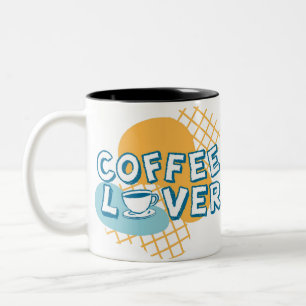 Coffee lover typography Two-Tone coffee mug