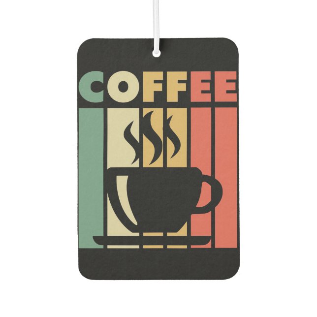 Coffee Lover Vintage Coffee Car Air Freshener (Front)