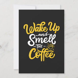 Coffee Lover Wake Up And Smell The Coffee Thank You Card