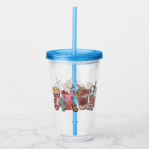 Coffee Lover Western Cowboy Theme Acrylic Tumbler