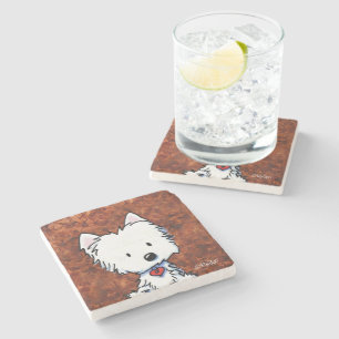 Coffee Lover Westie Stone Coaster