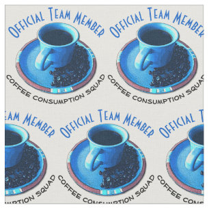 Coffee Lovers Beans Cup Team Member Design Fabric
