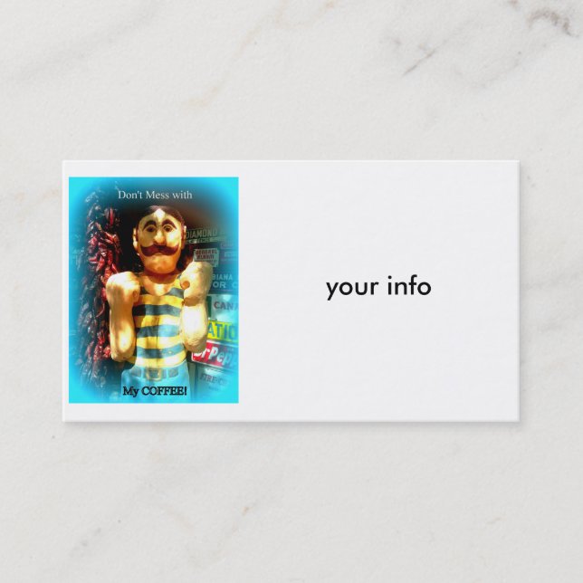 coffee lover's business card (Front)