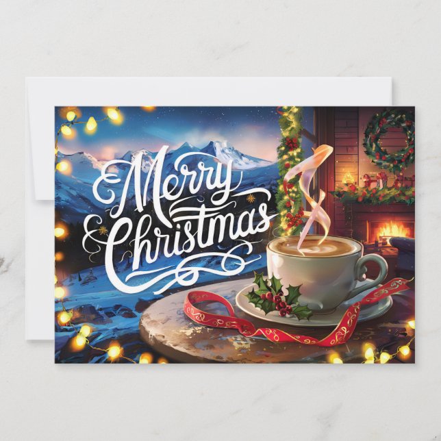 Coffee Lovers Christmas Card #10 (Front)