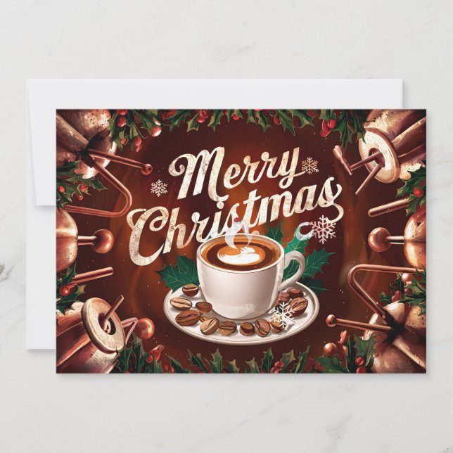 Coffee Lovers Christmas Card #12 (Front)
