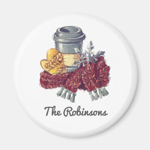 Coffee Lover's Christmas Cheer Magnet