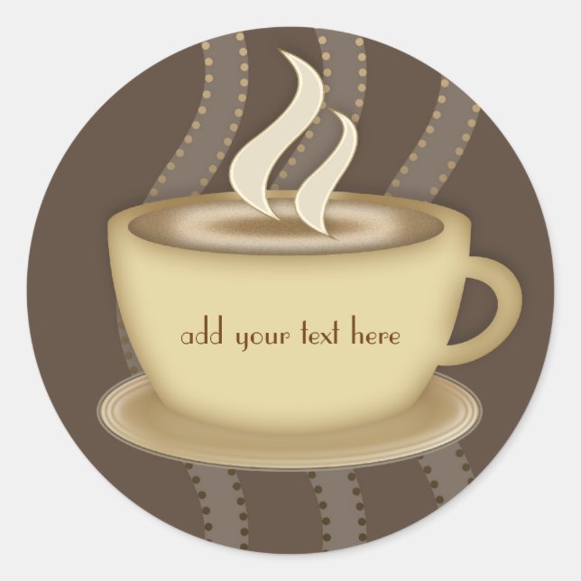 Coffee Lovers Classic Round Sticker (Front)