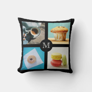 Coffee Lover's custom monogram throw pillows