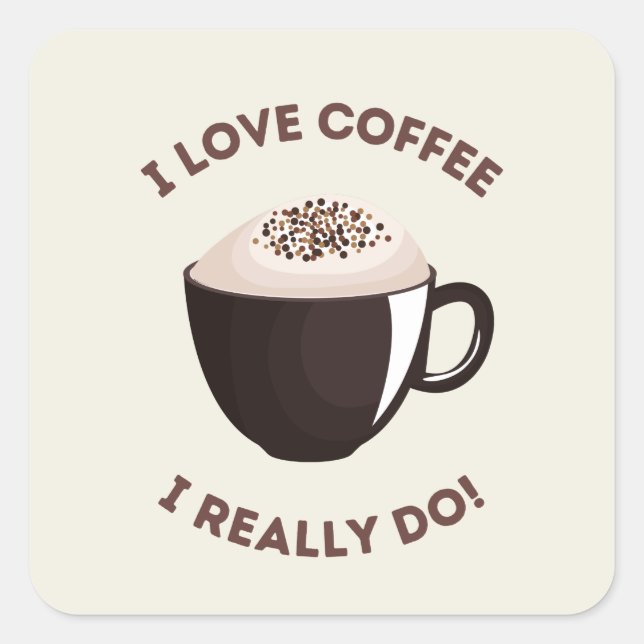 Coffee Lovers Every Day     Square Sticker (Front)