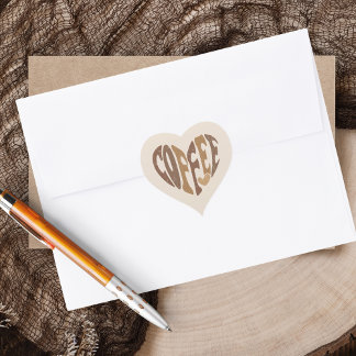 Coffee Lover's  Heart Sticker