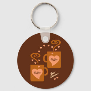 Coffee Lovers key chain, customise Ring