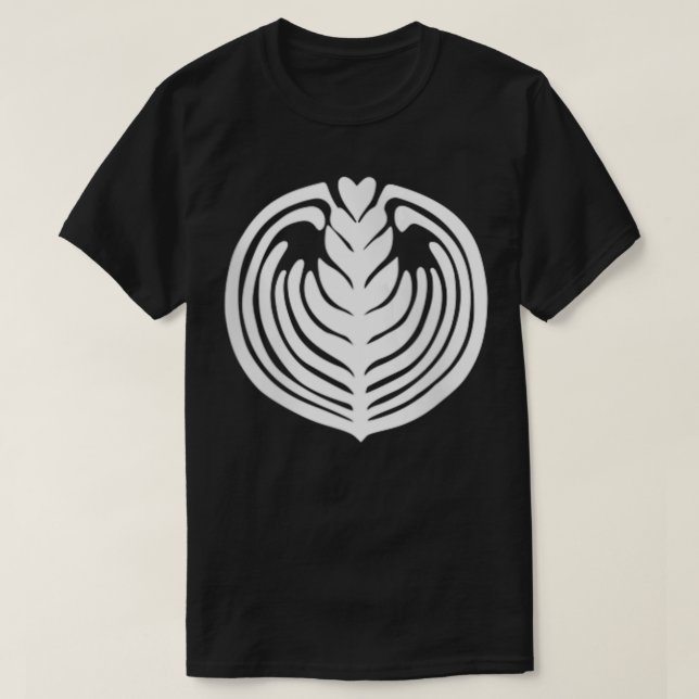 Coffee lovers Latte Art Stacked Tulip Barista styl T-Shirt (Design Front)