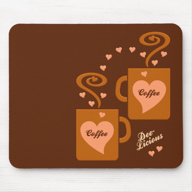 Coffee Lovers mousepad, customise Mouse Mat (Front)