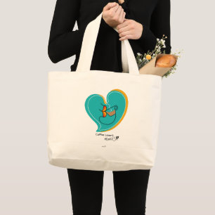 Coffee LoverS muackS-Latte Large Tote Bag