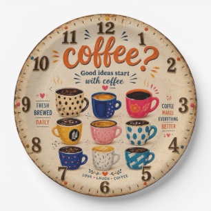 Coffee Lovers Paper Plate
