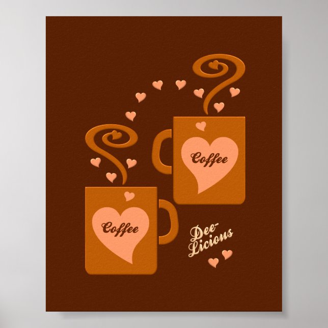 Coffee Lovers poster, customise Poster (Front)
