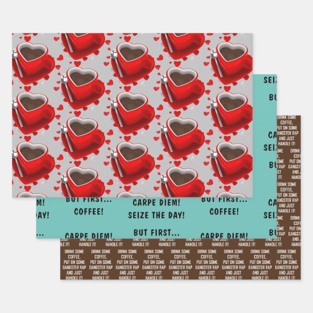 COFFEE LOVERS SET WRAPPING PAPER SHEET (Set)