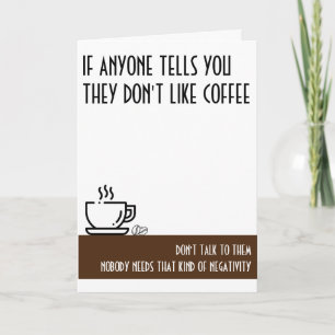 Coffee Lover's Standard Brown Birthday Card