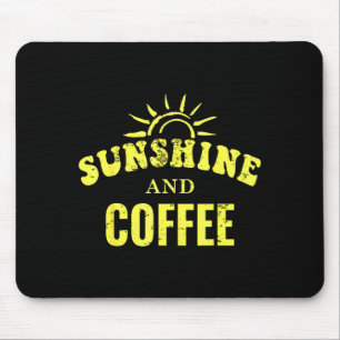 Coffee lovers _ sunshine and coffee retro style mouse mat
