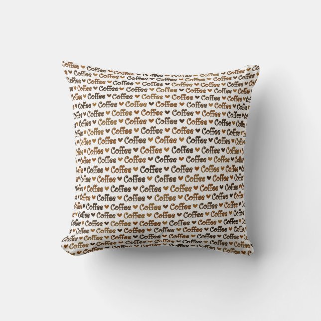 Coffee Lovers Throw Pillow (Front)