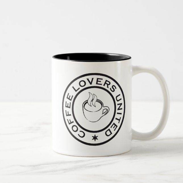 Coffee Lovers Two-Tone Coffee Mug (Right)