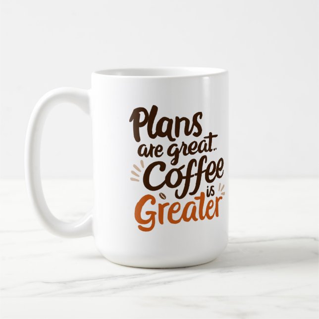 Coffee Lover's Typography Coffee Mug (Left)