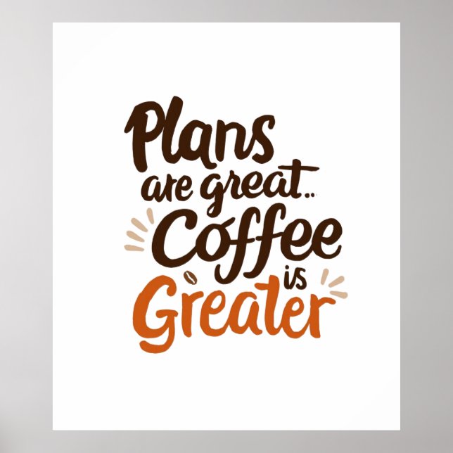 Coffee Lover's Typography Poster (Front)