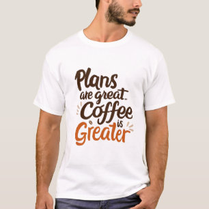 Coffee Lover's Typography T-Shirt