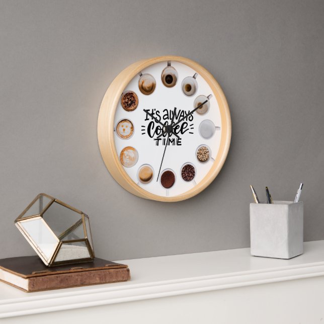 Coffee Lovers Wall Clock (Office)