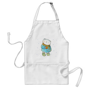 Coffee Loving Polar Bear Standard Apron