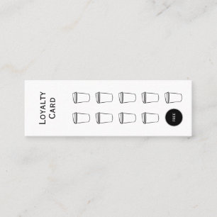 Coffee Loyalty Card, Clean and simple, budget
