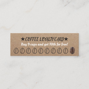 Coffee Loyalty Card Rustic 10 Punch