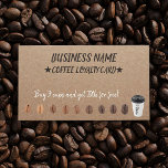 Coffee Loyalty Punch Cards Rustic Kraft<br><div class="desc">Rustic Kraft Background Coffee Loyalty Cards.</div>