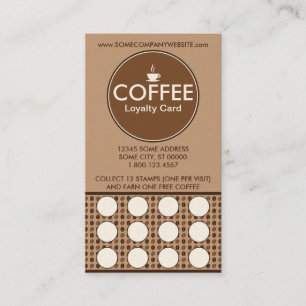 coffee loyalty stamp card