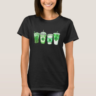 Coffee Lucky Latte Green St. Patrick's Day Irish S T-Shirt