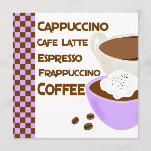 Coffee Luncheon Bridal Shower Invitation